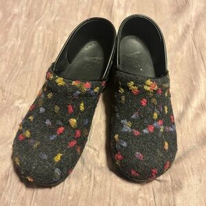 Dansko Women's Felt Professional Clog Charcoal Multi